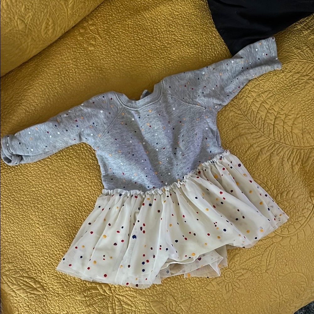 Gray Polka Dot Dance Costume